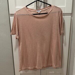 Splendid Zoe Slub Crew Neck Tee in Pink - XS